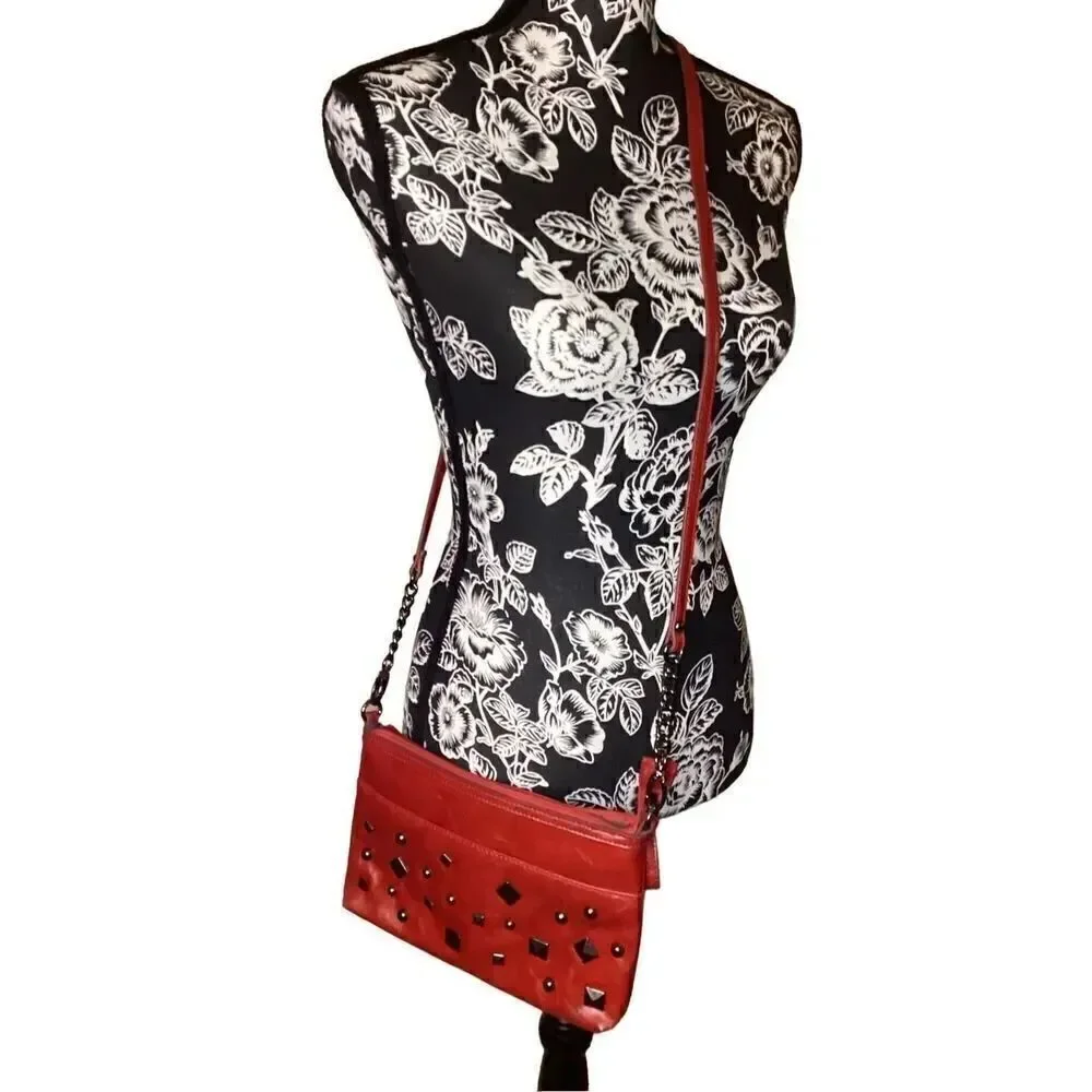 Nine West Studded Crossbody Bag Purse Preppy Grunge